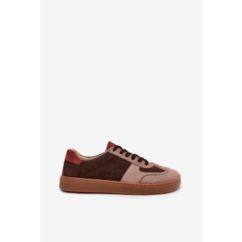 Kožené semišové barefoot tenisky dámske Zazoo N1277 hnedé