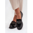 Lakované dámske mokasíny s ozdobnou sponou S.Barski HY52-546 Čierne