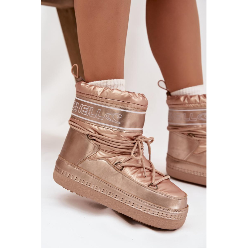 Dámske zimné čižmy s viazaním O'NEILL LISA WOMEN HIGH 90253012.99U Zlato - Zlatá