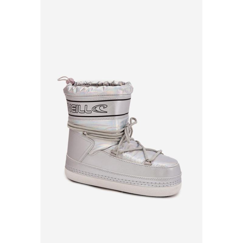 Dámske zimné čižmy s šnúrkami O'NEILL LISA WOMEN HIGH 90253012.99S Strieborné - Srebrny