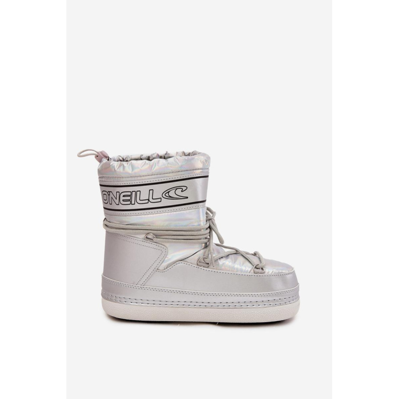 Dámske zimné čižmy s šnúrkami O'NEILL LISA WOMEN HIGH 90253012.99S Strieborné - Srebrny