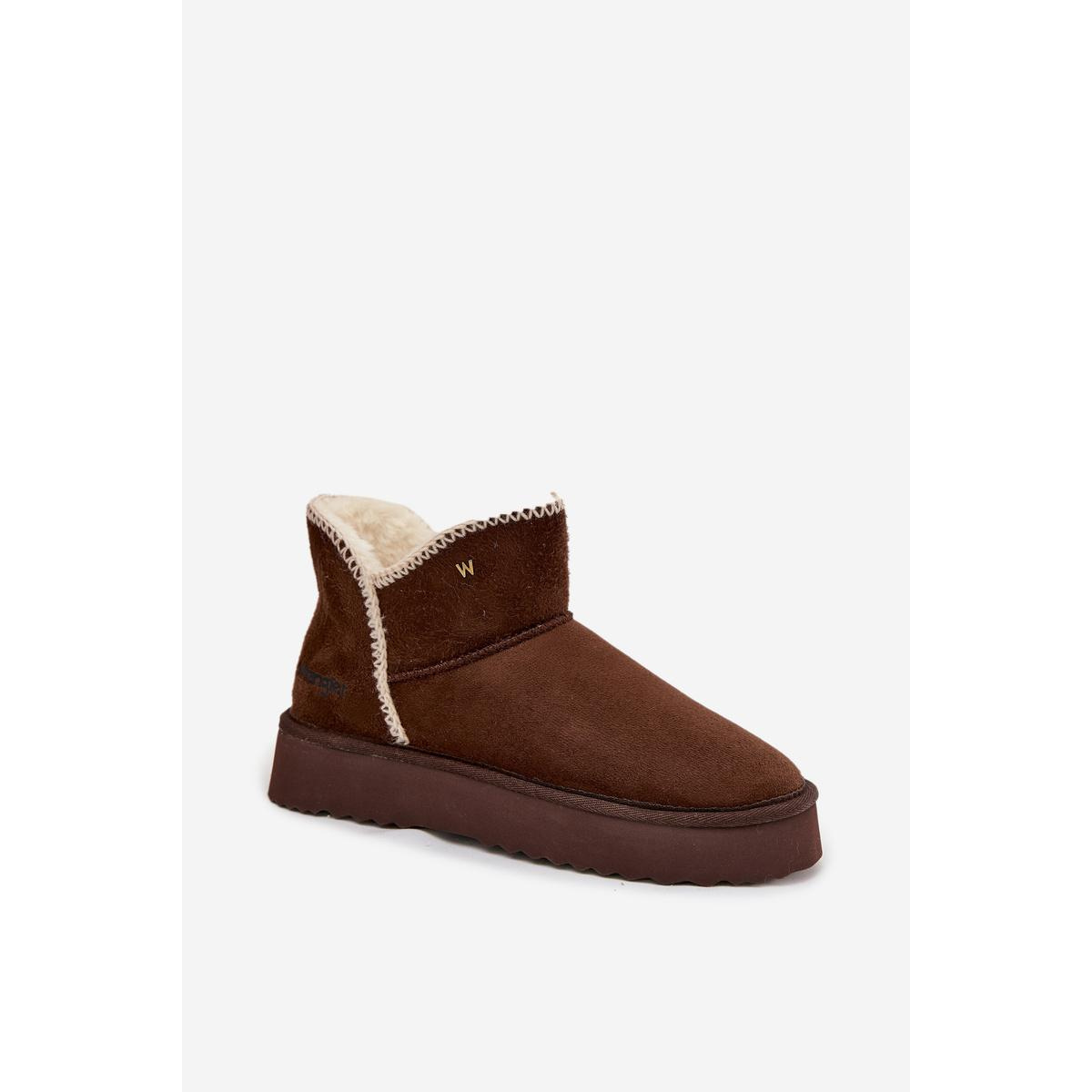 Dámske snehule na platforme Wrangler 20253093.IKU čokoládové - Odtiene hnedej a béžovej