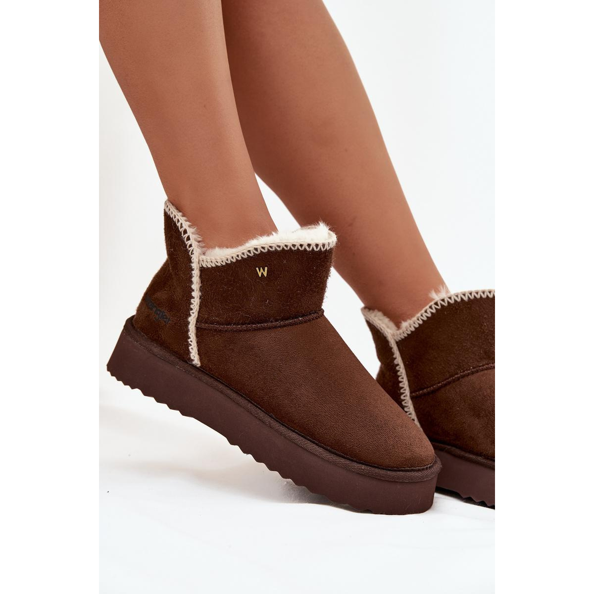 Dámske snehule na platforme Wrangler 20253093.IKU čokoládové - Odtiene hnedej a béžovej