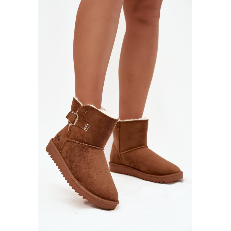 Dámske snehule s prackou Wrangler 20253091.37B Camel - Odtiene hnedej a béžovej