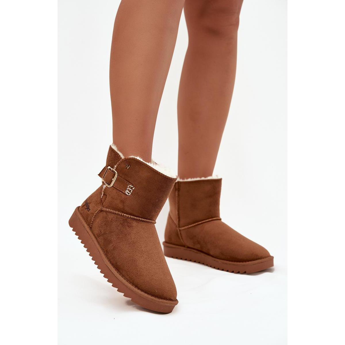 Dámske snehule s prackou Wrangler 20253091.37B Camel - Odtiene hnedej a béžovej