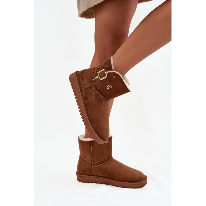 Dámske snehule s prackou Wrangler 20253091.37B Camel - Odtiene hnedej a béžovej
