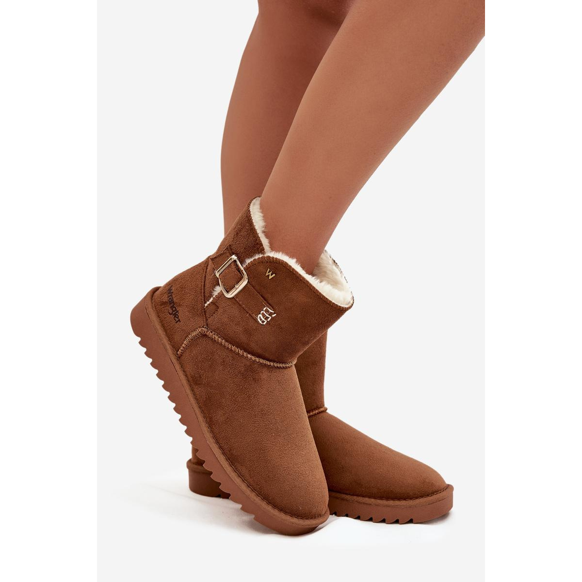Dámske snehule s prackou Wrangler 20253091.37B Camel - Odtiene hnedej a béžovej