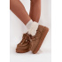 Dámske snehule z prírodného semišu D.Franklin DFSH375006 Camel - Odtiene hnedej a béžovej