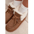 Dámske snehule z prírodného semišu D.Franklin DFSH375006 Camel - Odtiene hnedej a béžovej