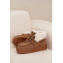 Dámske snehule z prírodného semišu D.Franklin DFSH375006 Camel - Odtiene hnedej a béžovej