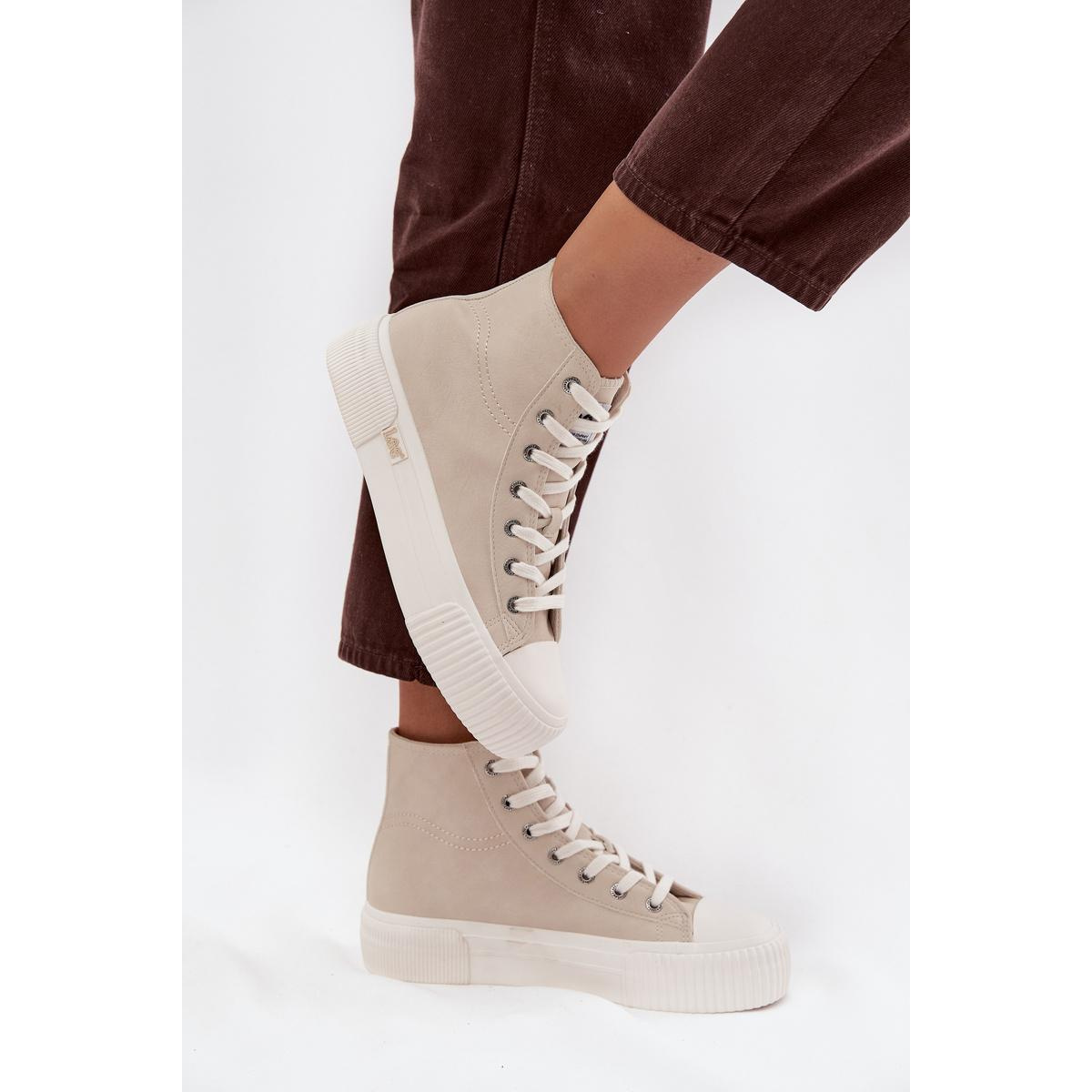 Dámske tenisky Na platforme LEE 50253002.35E ISLA WOMEN MID Béžové