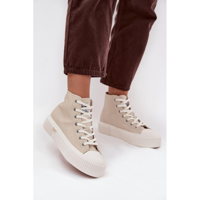 Dámske tenisky Na platforme LEE 50253002.35E ISLA WOMEN MID Béžové
