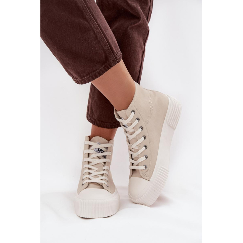 Dámske tenisky Na platforme LEE 50253002.35E ISLA WOMEN MID Béžové