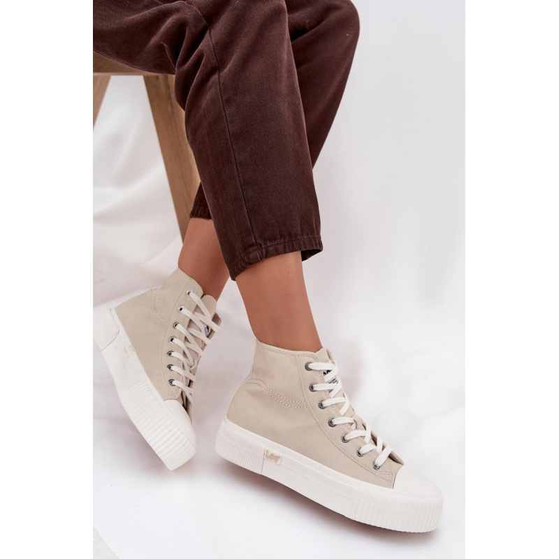 Dámske tenisky Na platforme LEE 50253002.35E ISLA WOMEN MID Béžové