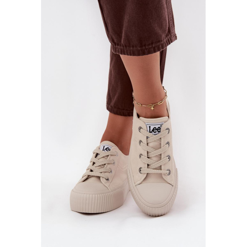 Dámske tenisky na platforme LEE ISLA C WOMEN LOW 50253001.35E Béžové - Béžová