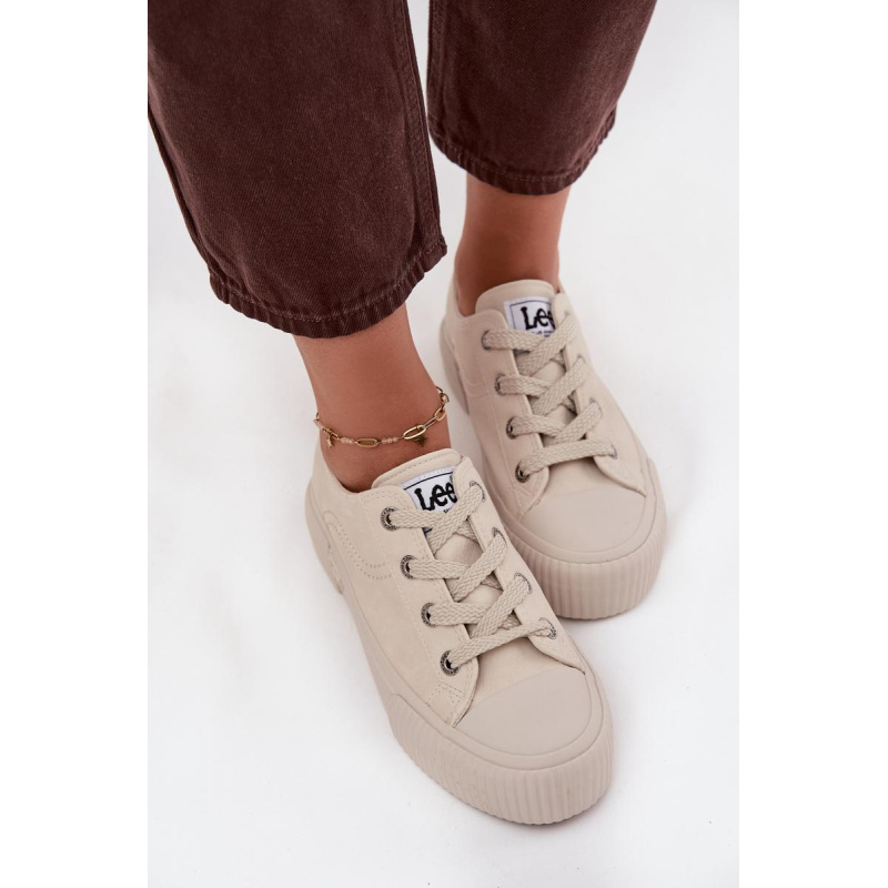 Dámske tenisky na platforme LEE ISLA C WOMEN LOW 50253001.35E Béžové - Béžová