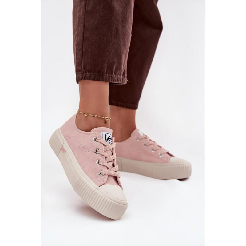 Dámske tenisky na platforme LEE ISLA C WOMEN LOW 50253001.78E Ružové - Odtiene ružovej