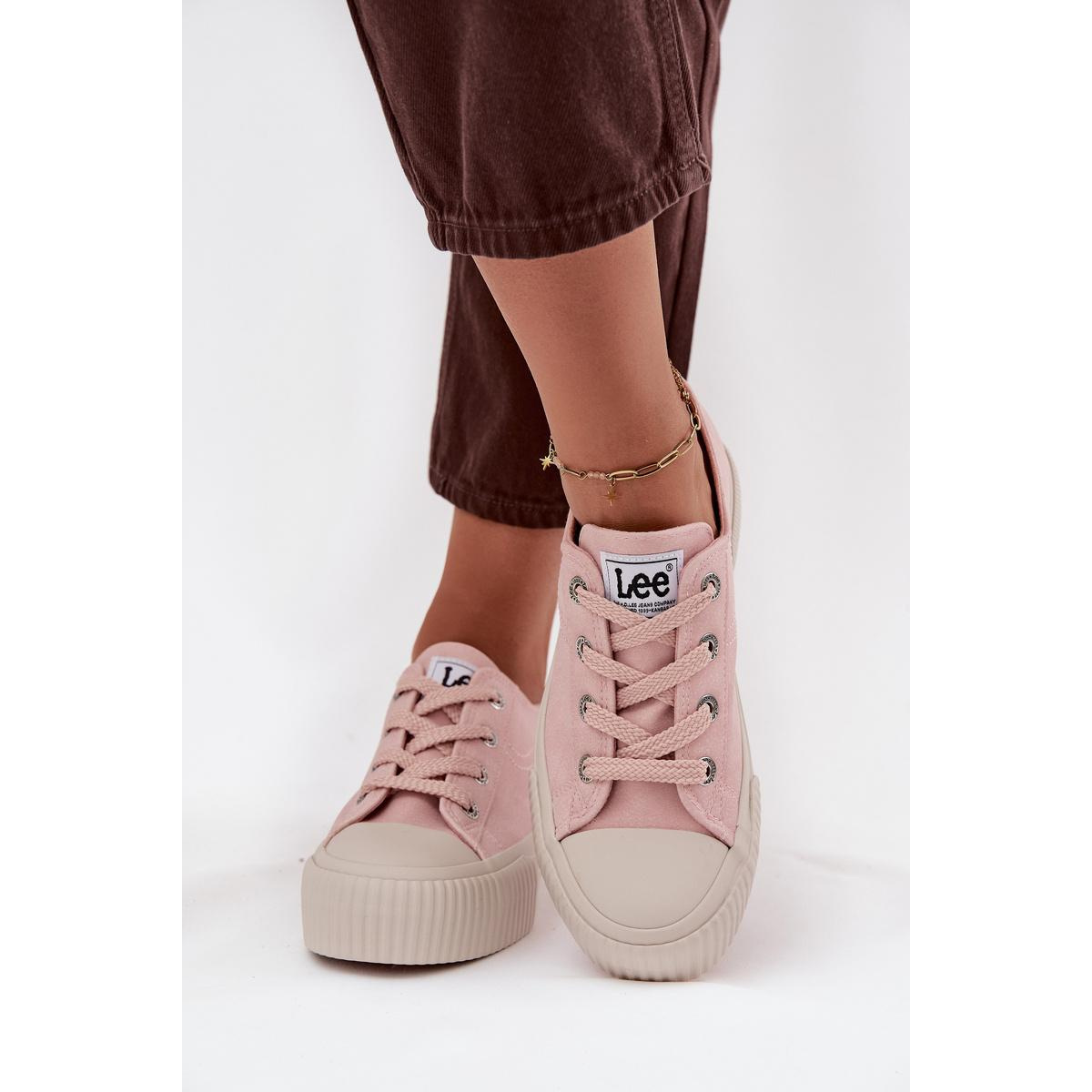 Dámske tenisky na platforme LEE ISLA C WOMEN LOW 50253001.78E Ružové - Odtiene ružovej