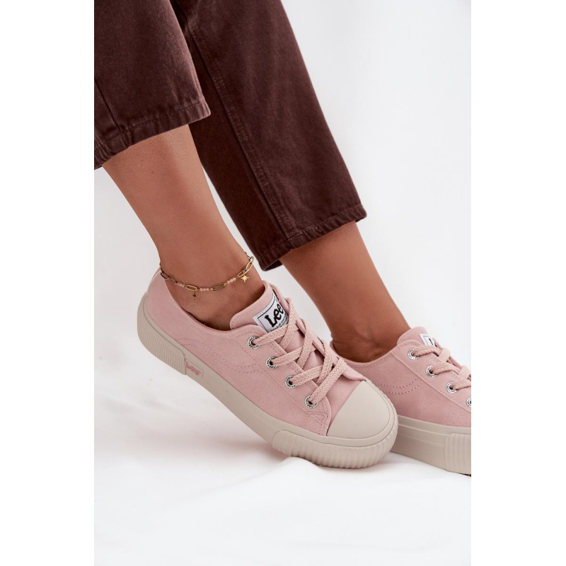 Dámske tenisky na platforme LEE ISLA C WOMEN LOW 50253001.78E Ružové - Odtiene ružovej