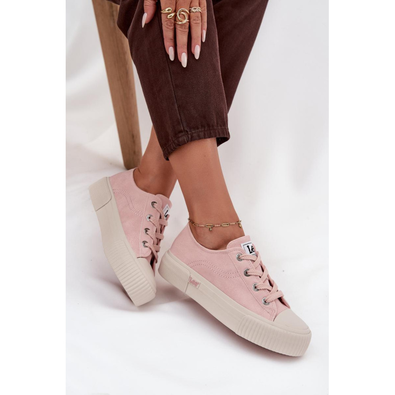 Dámske tenisky na platforme LEE ISLA C WOMEN LOW 50253001.78E Ružové - Odtiene ružovej