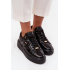 Lakovane dámske sneakers na platforme Lee Cooper LCJ-25-09-3870 Čierne