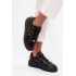 Lakovane dámske sneakers na platforme Lee Cooper LCJ-25-09-3870 Čierne