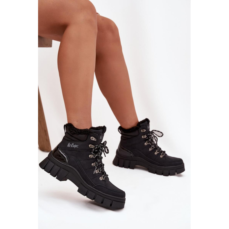 Zateplené dámske trapery Lee Cooper LCJ-25-31-3911 Čierne - Čierna