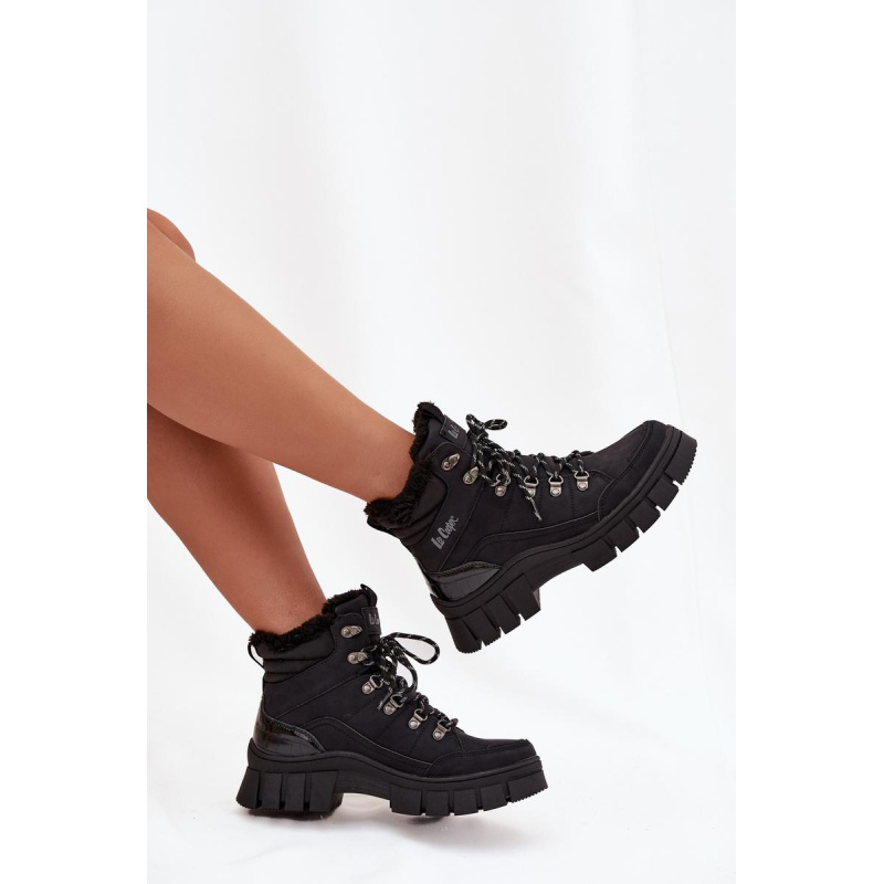 Zateplené dámske trapery Lee Cooper LCJ-25-31-3911 Čierne - Čierna