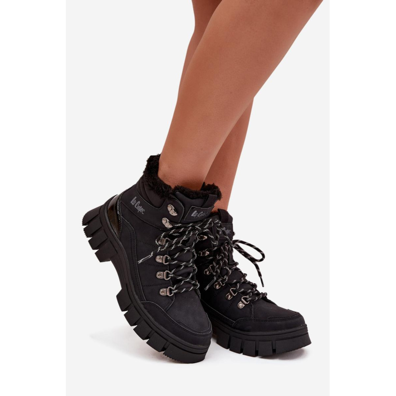 Zateplené dámske trapery Lee Cooper LCJ-25-31-3911 Čierne - Čierna