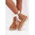 Ženské snehové topánky z prírodného semišu Lee Cooper LCJ-25-01-3738 Camel