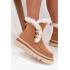 Ženské snehové topánky z prírodného semišu Lee Cooper LCJ-25-01-3738 Camel