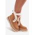 Ženské snehové topánky z prírodného semišu Lee Cooper LCJ-25-01-3738 Camel