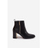 Dámske členkové topánky na opätku z ekokože čierne Camilyn