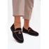 Mokasíny Loafers Ženy Z Eko Semiše Čierne Darwen - Čierna
