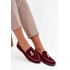 Mokasíny Loafers Ženy Z Eko Semišu Bordeaux Darwen - Odtiene červenej