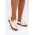 Kožené dámske barefoot topánky Zazoo N1341 bielo-zlaté - Biela || Zlatá