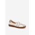 Kožené dámske barefoot topánky Zazoo N1341 bielo-zlaté - Biela || Zlatá