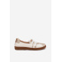 Kožené dámske barefoot topánky Zazoo N1341 bielo-zlaté - Biela || Zlatá