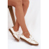 Kožené dámske barefoot topánky Zazoo N1341 bielo-zlaté - Biela || Zlatá
