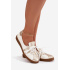 Kožené dámske barefoot topánky Zazoo N1341 bielo-zlaté - Biela || Zlatá